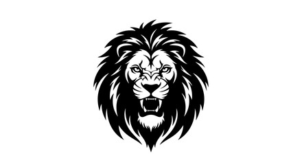 Fototapeta premium Majestic Lion Head Roaring Vector Illustration.