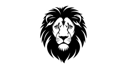 Obraz premium Majestic Lion Head Vector Illustration with Intricate Details.