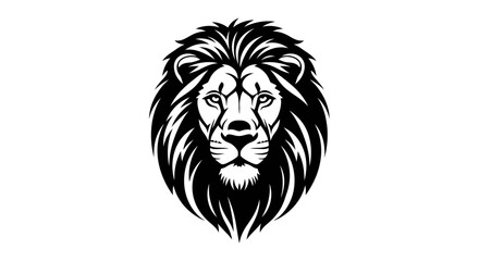 Fototapeta premium Majestic Lion Head Roaring with Power and Strength.