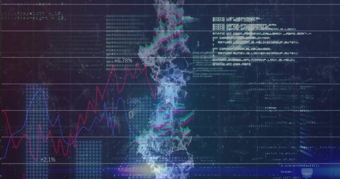Particle mesh column pulsing in data HUD, triangular beam sweeping in and revealing insights