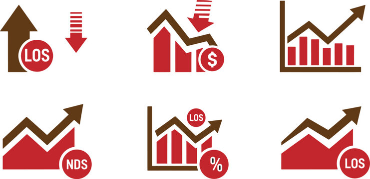 Financial Growth and Market Analysis Statistics Graph Icons