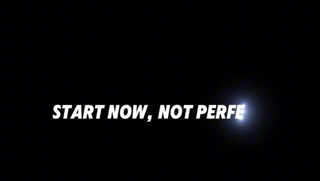 Start Now, Not Perfect | Action Motivation Animation