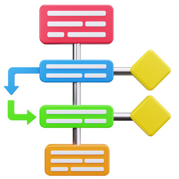 Parallel Workflow Multi Task Process 3D Illustrations
