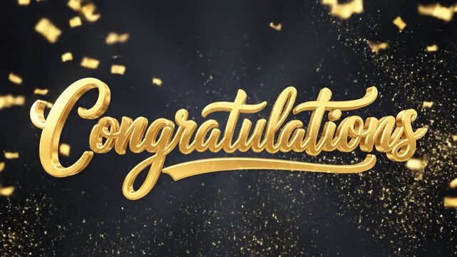 Congratulations Handwritten Animated Text in 4 clips glossy effect with alpha channel. Great for festivals, Anniversary, Celebration, and Success greetings. Congratulations text animation