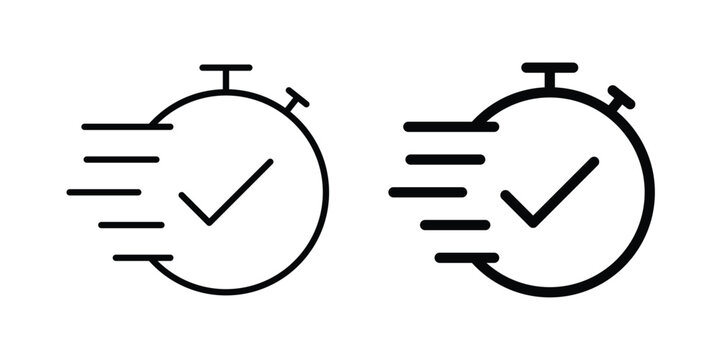 Quick time icon. glyph solid icons collection. Line icons