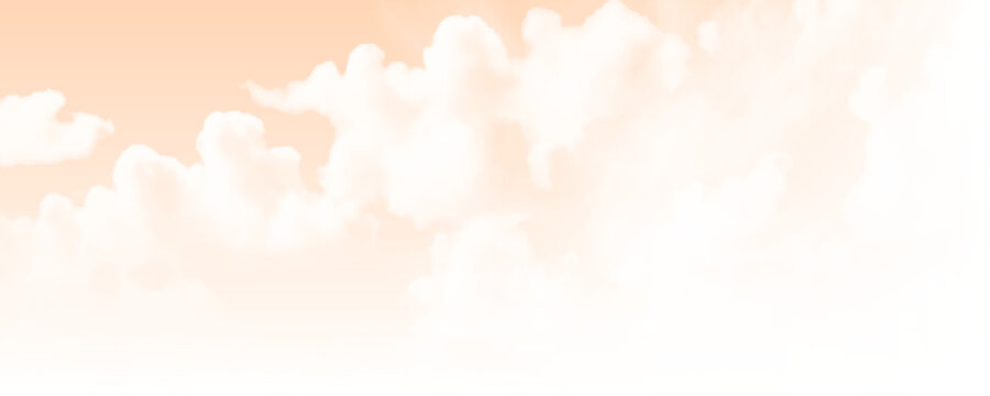 Background with clouds on pink sky. Sky vector