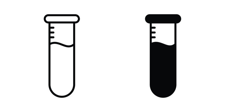 Test tube icon. glyph solid icons collection. Line icons