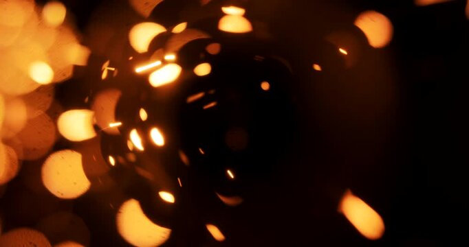 The mesmerizing metal sparkle effects contrasted against a deep black backdrop provide an ideal canvas for designers and motion graphics enthusiasts who are looking for truly captivating visuals