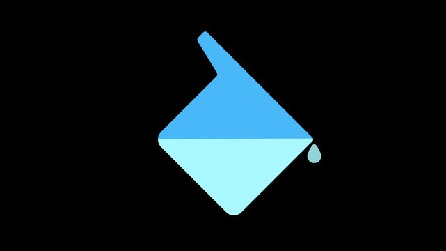 Pouring icon animation  transparent background