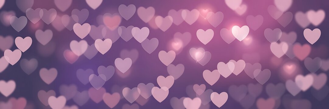 Pink heart bokeh background for Valentine's Day or love-themed designs
