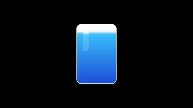 Gradient blue rectangle, modern design element, UI component, mobile app asset 4K animation with transparent background