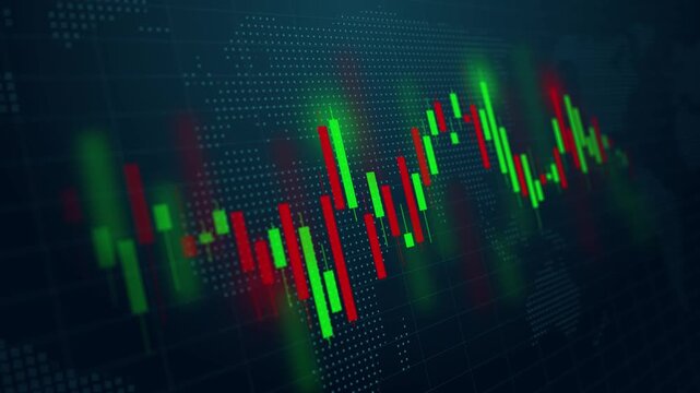 Stock chart trading histogram global market, economic trends world and analysis invest financial business, futuristic exchange concept