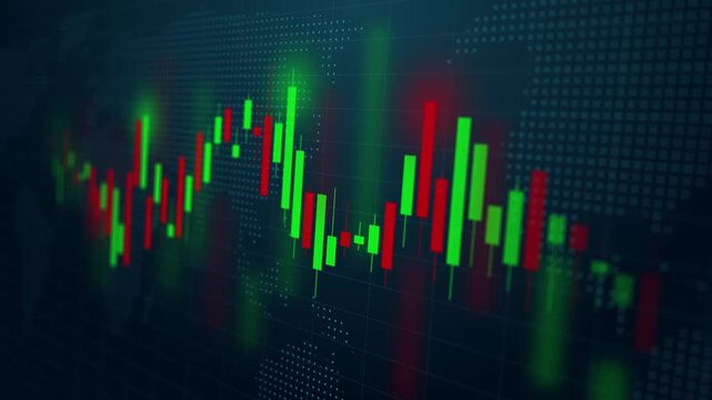 Stock chart trading histogram global market, economic trends world and analysis invest financial business, futuristic exchange concept