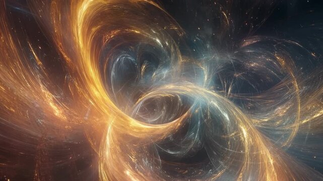 Spectacular cosmic swirl of light and energy in the vast universe during a stellar phenomenon