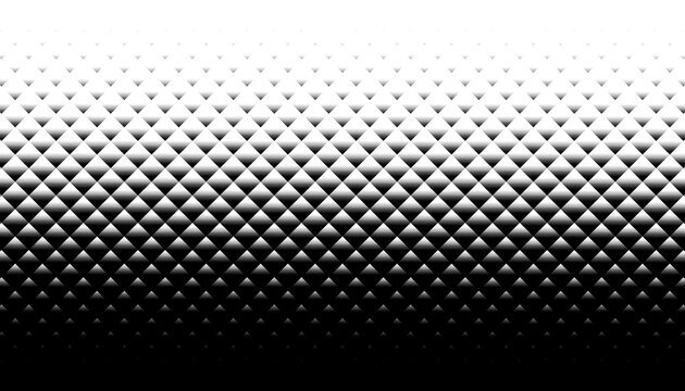 Triangular halftone background. Overlay geometric technology abstract background. Halftone triangles gradient retro pattern. Minimal 80s style dynamic tech geometric pattern.