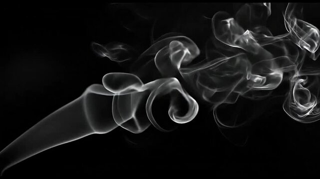 Smoke swirling in dark background.