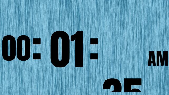 Modern Digital Timer 1:30 to 2:00 AM on Abstract Blue Texture Background