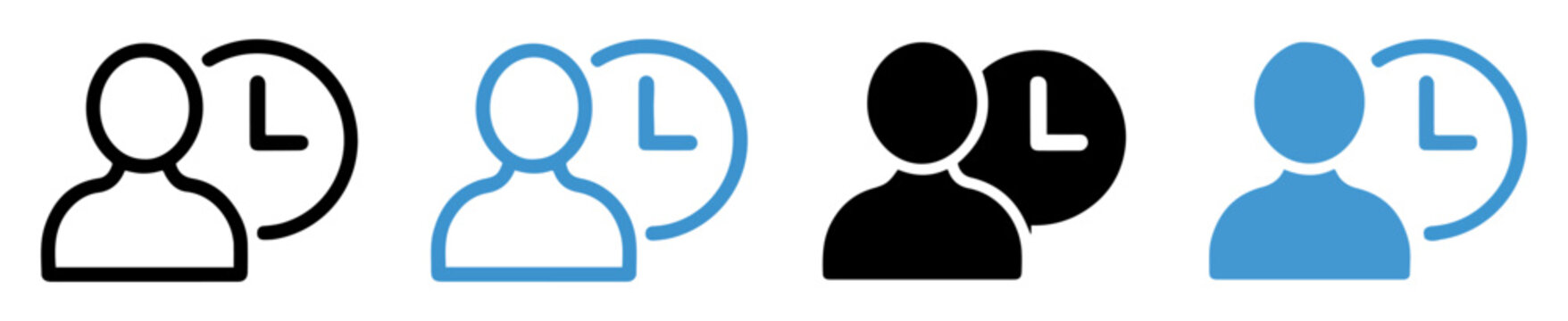 overtime work hours attendance icon