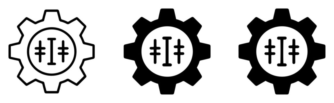 mass customization process gear icon set