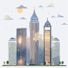 Fototapeta premium modern city skyline