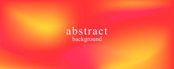 Obraz premium Soft orange pink yellow gradient abstract background, vibrant blurred smooth wavy orange wallpaper - vector