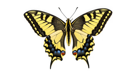 Naklejka premium Beautiful old world swallowtail butterfly isolated on transparent background