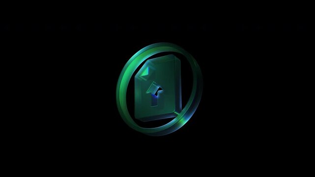 Rotating glass upload document file icon