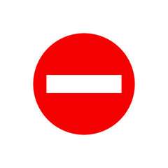 Do Not Enter red road sign icon. No Entry vector symbol © Estelle Leonard