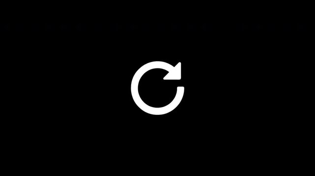 Refresh or reload icon animation with digital glitch effect