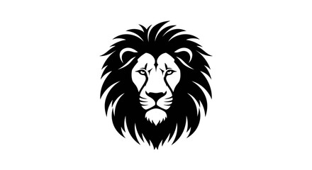 Fototapeta premium Majestic Lion Head with Powerful Mane Vector Illustration.