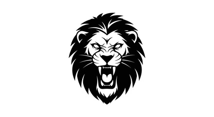 Obraz premium Roaring Lion Head Vector Illustration.