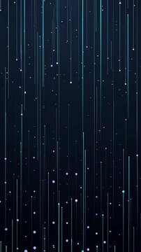 Abstract digital background with rising vertical lines and particles