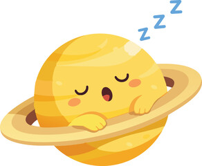 saturn planet illustration © Yustian