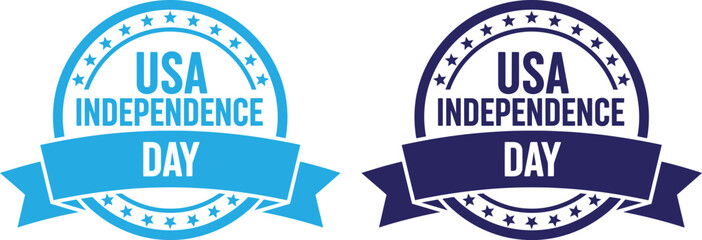 Celebrate independence day usa patriotic badges for july 4th festivities and american freedom © samad