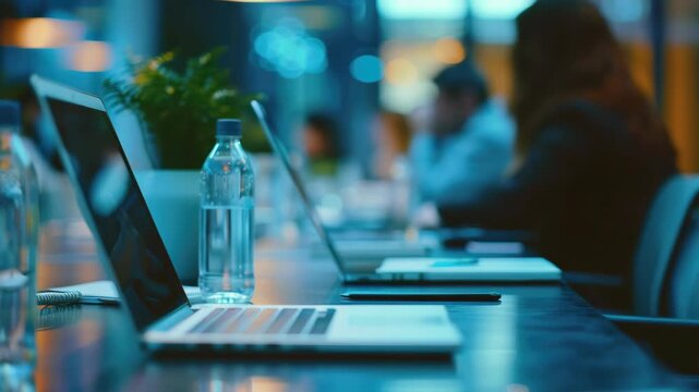 Digital nomads working on laptops in a dark office environment.