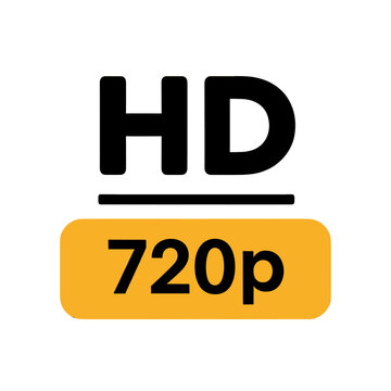 HD 720p Resolution Vector Icon