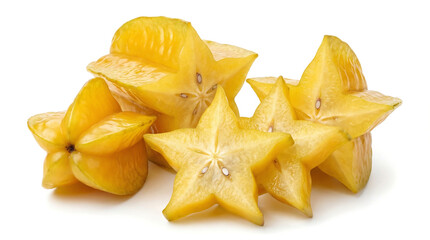 Fototapeta premium Starfruit harvest showcase tropical farm food photography natural setting close-up fresh produce exploration