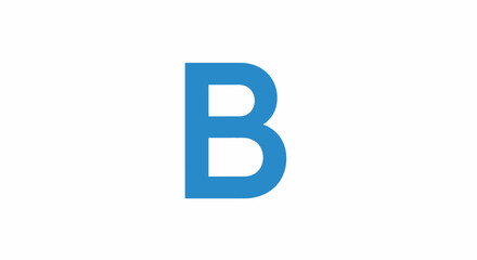 Blue letter B on a white background. © gambar