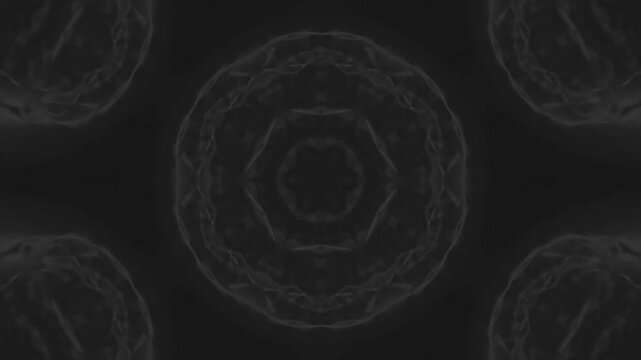 Monochrome Cyber Energy Core Abstract Loop Background