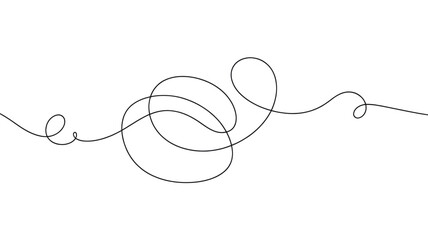Obraz premium Continuous looping line drawing elegant abstract curve vector design