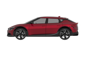 Obraz premium car isolated on white background, 3d illustration, cg render 