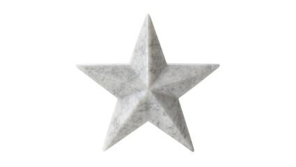 Fototapeta premium Grey Stone Star Sculpture with Veins and Rough Texture