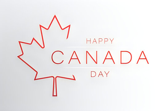 A canadian holiday logo with a red maple leaf