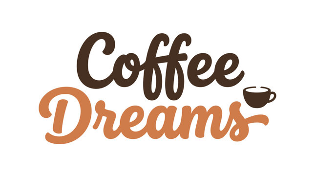Brown Coffee Dreams Logo Design.