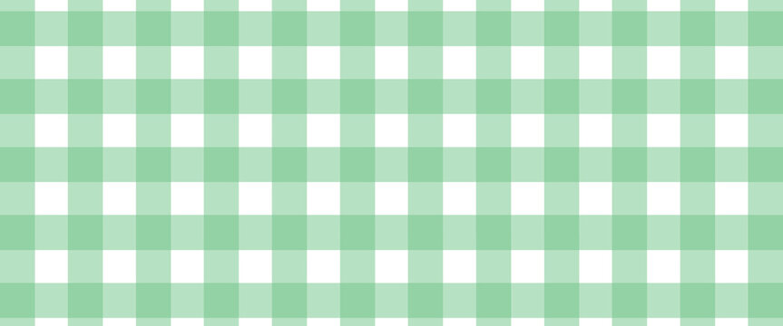 Plaid fabric textile fashion cloth gingham tartan tablecloth tile checkered geometric green white color vintage abstract background