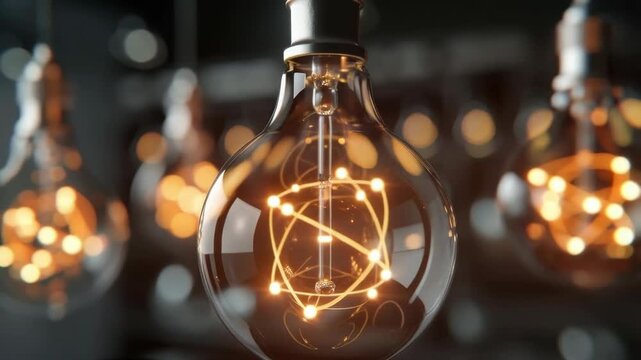 Lamps with filaments shaped like neural networks emit a warm glow&mdash;the perfect backdrop for start-ups, AI or innovative presentations.
