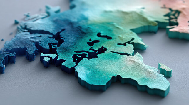 Earth dissolving into watercolor splashes with soft edges, blending art and environmental themes.