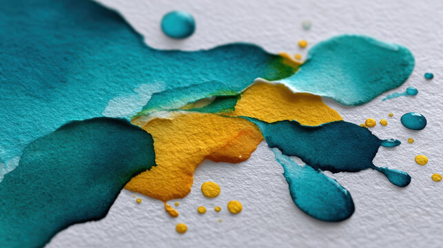 Earth dissolving into watercolor splashes with soft edges, blending natural and artistic elements seamlessly.