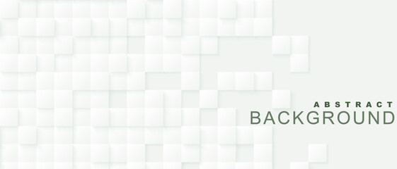 Obraz premium Abstract Minimalist White 3D Square Block Texture Background with Subtle Shadows