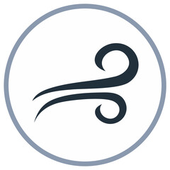 Obraz premium Wind Symbol Inside Circle Illustration
